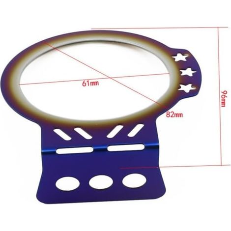 Universal round blued oil gauge bracket for car modification, Thai racing supplies, oil temperature, water temperature, and voltage gauge bracket. (1/4)