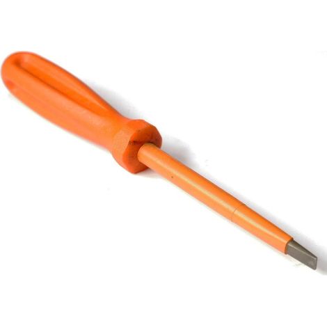 Tournevis plat 6.5x100mm isolé 1000V lame acier chromé manche orange pour vis tête fendue DERANCOURT (1/2)