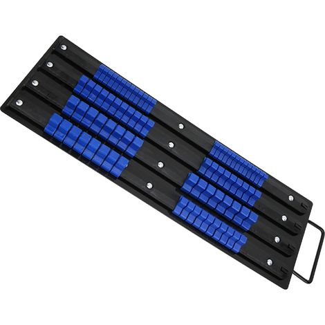 Porte-clés à douille multifonctionnel, compartiment de rangement, rail de rangement avec 80 supports pour clés à douille (1/2, 3/8, 1/4 pouce) (1/5)