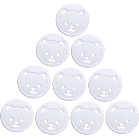 Cache Prise Bebe pour La Sécurité Enfant Domestique, Couvercle De La Prise Courant(EU Plug) 10PCS (1/5)