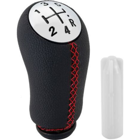 Pomello del cambio in pelle a 5 rapporti compatibile con Renault Clio III 2005-2009 (rosso)