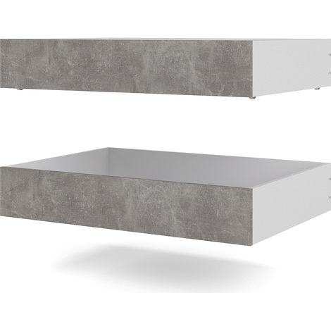 Nada Bett 2 Bettschubladen breite 99 cm, beton dekor. (1/4)