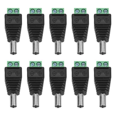 QORVA- Borne CC noire 220 V pour caméra de vidéosurveillance basse fréquence