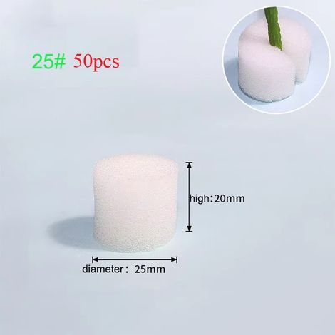 (NO25 50 pièces) Outils de jardinage hydroponique hors-sol, système de culture de légumes en éponge plantée, collier de clonage, culture de plantes E2 (1/4)