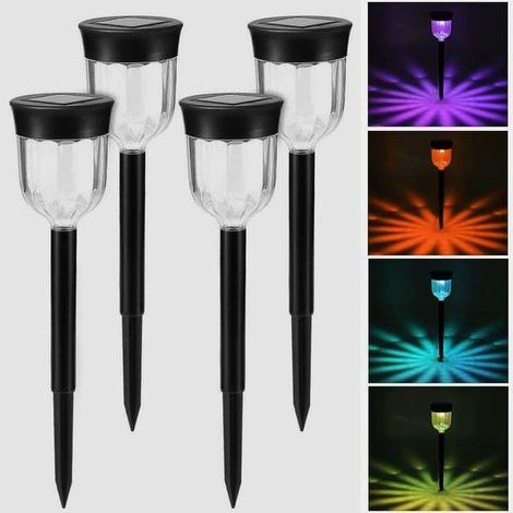 Lampe solaire LED RGB pour jardin, éclairage extérieur étanche IP65, décoration chemins terrasse patio fête et espaces extérieurs (1/5)