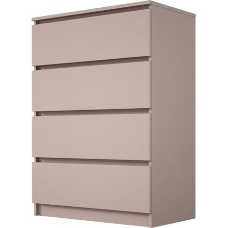 Commode 4 tiroirs, caramel, 70 x 39 x 101 cm (1/5)