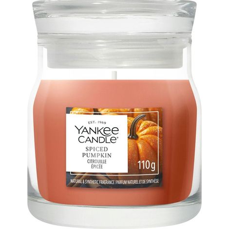 Candela Spiced Pumpkin 110g Arancione Yankee Candle