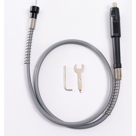 – Flexible extension cable for drill – Universal adapter with keyless chuck – For engraving and polishing (1/5)