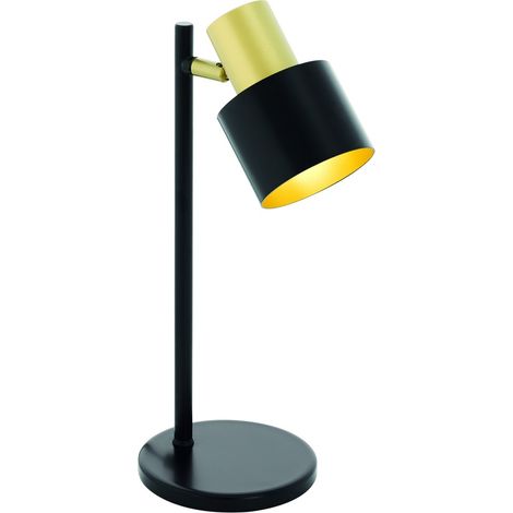 Lampe de table moderne Fiumara noir avec or - 79375