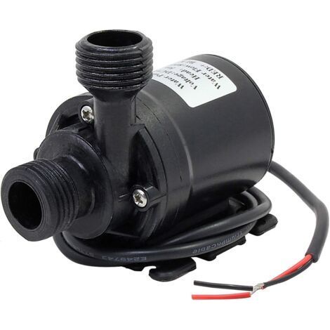 FENOPLASTICAPompe amphibie DC 12V de Pompe à Eau Submersible 800L / H 5M pour la Circulation de l'eau de la Piscine de Fontaine Solaire d'aquarium d'étang de Bassin (1/5)