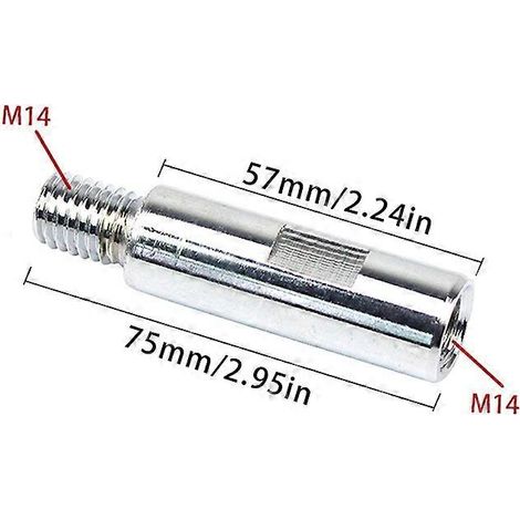 1/3 pièces 75/100/140 mm Rallonge pour meuleuse d'angle, adaptateur M14, tige filetée pour disques de polissage rotatifs, joints de meulage