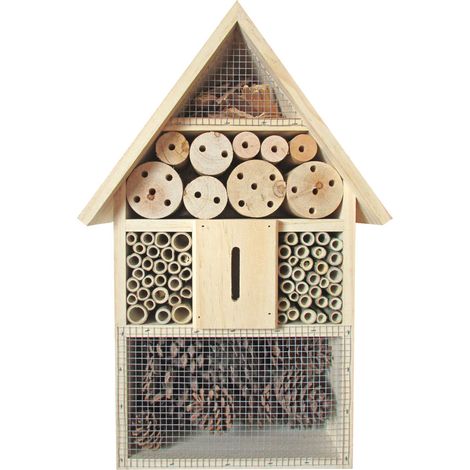 Insekten Hotel Käfer Brut Nist Bienen Kasten Haus natur Kiefer Bambus Pinie