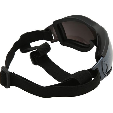 Lunettes de protection pour chien, anti-vent, imperméables, anti-UV, antibuée, résistantes à l'usure, durables, pour grande race, monture noire et verre argenté (1/5)