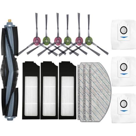 Accessorio per aspirapolvere robot Ecovacs X1 Plus: spazzola laterale principale, filtro HEPA, sacchetto per la polvere per mocio (1/4)