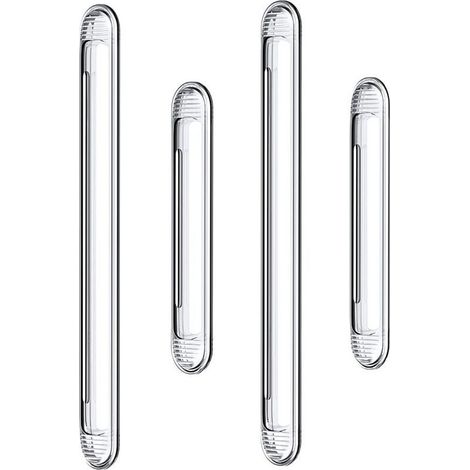 Butées de porte en silicone transparent, protection adhésive pour armoire et tiroir, lot de 4 (2 longs + 2 courts) (1/5)