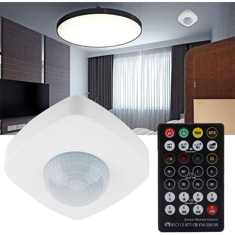 Détecteur de présence 360° avec télécommande PIR IP65 (1/5)