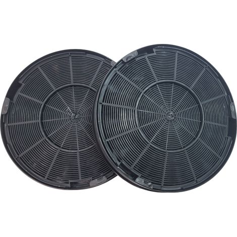 Ersatzteil - 2x Runder Aktivkohlefilter FAC 529/1, Type F196 -  - FAURE, INDESIT, ARISTON HOTPOINT, ROBLIN, ELECTROLUX, NEFF, DE DIETRICH, SIEMENS, ZANUSSI, BOSCH, AEG, ARTHUR MARTIN ELECTROLUX, SCHOL (1/2)