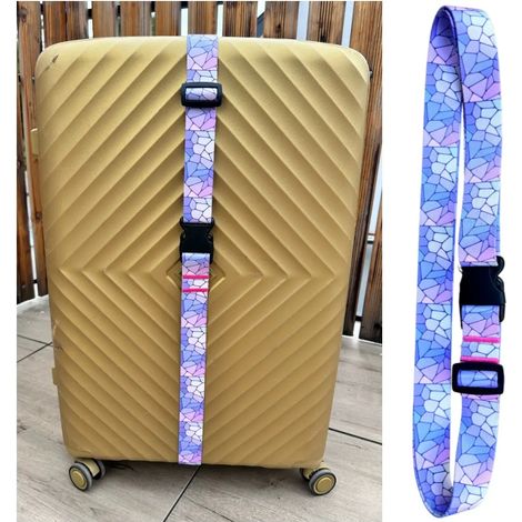 Sangle de sécurité pour valise avec motif mosaïque, fermeture de 200 cm (1/5)