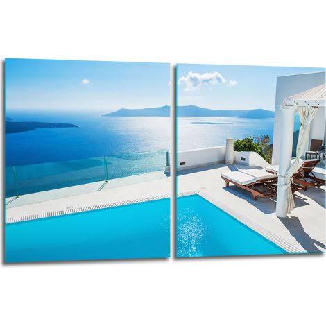 2 plaques de protection en verre pour cuisinière 40x52 paysage (1/5)