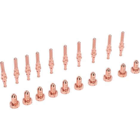 10 buses 9-8212 + 10 électrodes 9-8215 en laiton pour torche de découpe plasma SL60 SL100, kit complet de buses et électrodes (1/5)