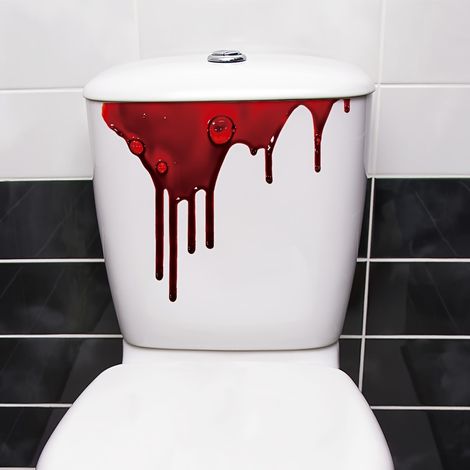 Lot de 2 autocollants d'Halloween pour toilettes – Décorations adhésives pour réservoir de WC, faciles à retirer (1/5)
