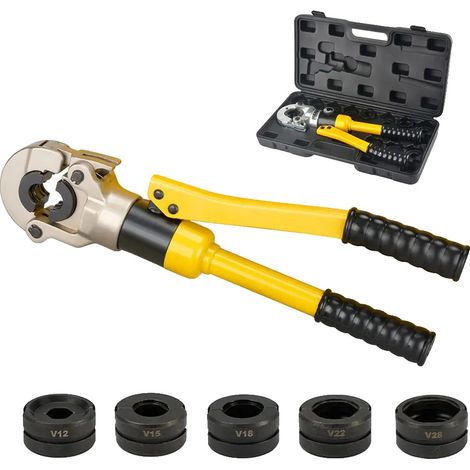 Outil de sertissage hydraulique, mécanisme de pression réglable, compatible avec divers tuyaux (1/2)