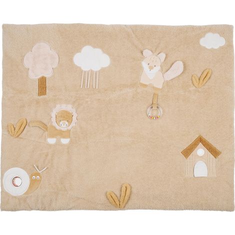 Nattou Playmat Rectangular Lion FLO, OLI, ERNEST, 100 cm, Ernest Light Brown (1/4)