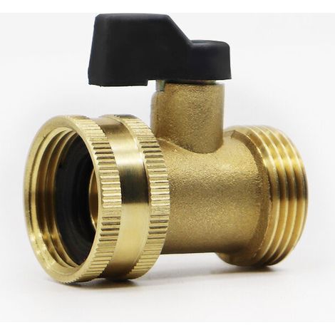 Connecteur Rapide pour Tuyau d'arrosage avec vanne d'arrêt, raccords à Connexion Rapide 25.5mm avec vanne à Bille, adaptateurs à Connexion Facile et à dégagement Rapide (1/2)