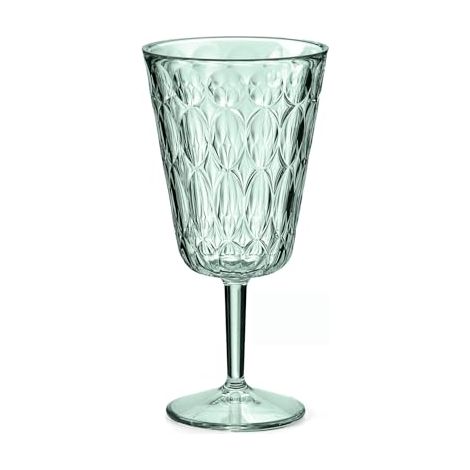 Guzzini Copa Vanity 330 ml de cristal acrílico verde – Vaso elegante y resistente para mesa