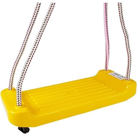 Balançoire de jardin en plastique jaune 42 cm x 17 cm x 5 cm (1/3)
