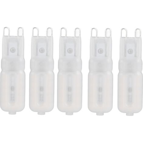 Jeffergarden Lot de 5 ampoules LED G9 à luminosité variable, 22 LED blanches, pour éclairage paysager, 220 V CA. (1/5)