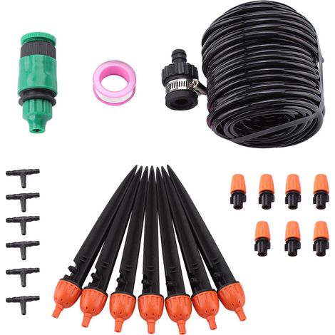 Kit irrigation goutte à goutte 10m DIY jardin, arrosage automatique plantes, kit complet pour potager et serre (1/5)