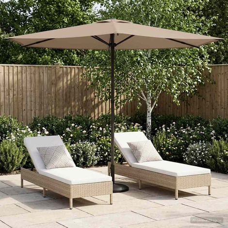 Paraguas de Jardín con Base 270 x 270 cm Poliéster Rectangular