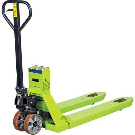 Transpallet manuale con bilancia - Forche 1185x555 mm - Carico massimo 2500 kg - Alta precisione allo 0,05% - Bilancia a batterie - G6B330UV100