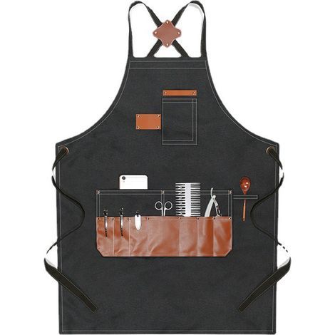 Tablier de Coiffeur Imperméable à Poches Multiples pour Salon, Artistes et Cafés (1/5)