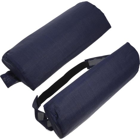 2 Pièces Coussin de Chaise Longue Extérieur avec Support Cervical et Lombaire Élastique Oreiller Respirant pour Patio Piscine Plage et Bureau Bleu Marine (1/5)