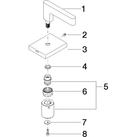 Dornbracht 90207005703-28 Poignée pour lavabo Pièces détachées