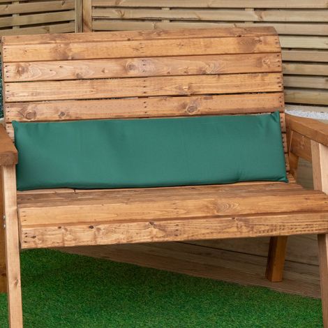 99 x 20 x 5cm Cushion Back for 2 Seater Wooden Garden Bench in Green (1/5)