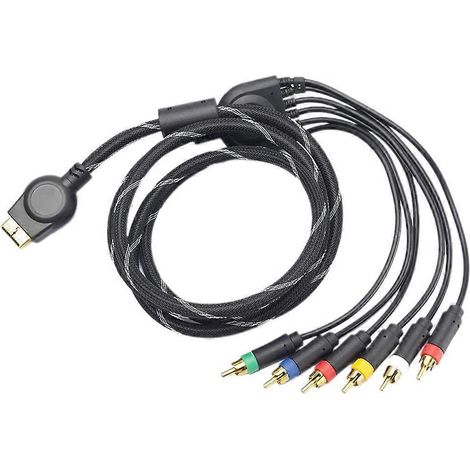 Câble audio/vidéo composantes RCA haute résolution pour consoles de jeux PS3 et PS2 (1/5)