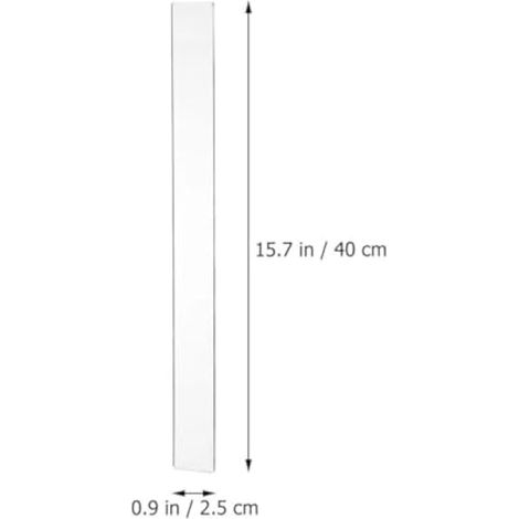 Lot de 2 rouleaux à pâtisserie réutilisables en acrylique pour mesurer l'épaisseur de la pâte - 2 mm x 40 cm (1/5)