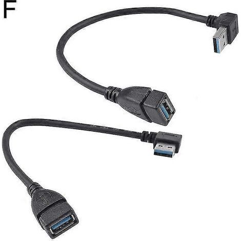 90-Grad-Winkel-USB-3.0-Typ-A-Verlängerungskabel – Stecker auf Buchse (1/5)