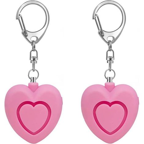 Alarme de poche personnelle (lot de 2) avec lampe torche et porte-clés, Alarme panique, sirène d'autodéfense pour femmes et personnes âgées (1/5)