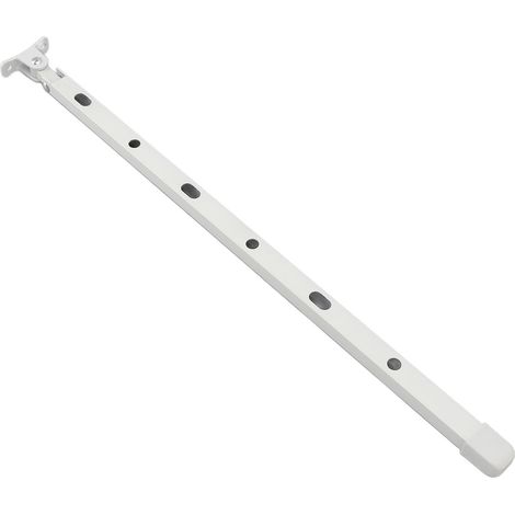 Decdeal Kit de barre d'ouverture manuelle d'aération de toit en aluminium robuste pour fenêtre de serre avec 6 vis 15,35 pouces blanc