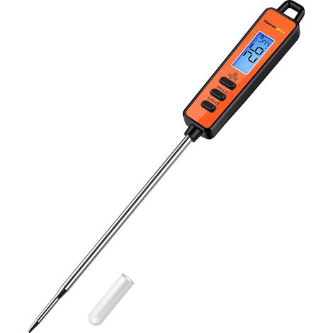 TP01S Thermometre Cuisine à Lecture Instantané avec Longue Sonde de Cuisson Thermometre Patisserie Numérique pour Boissons Chaudes Termometre Cuison avec Écran LCD avec Rétroéclairage (1/5)