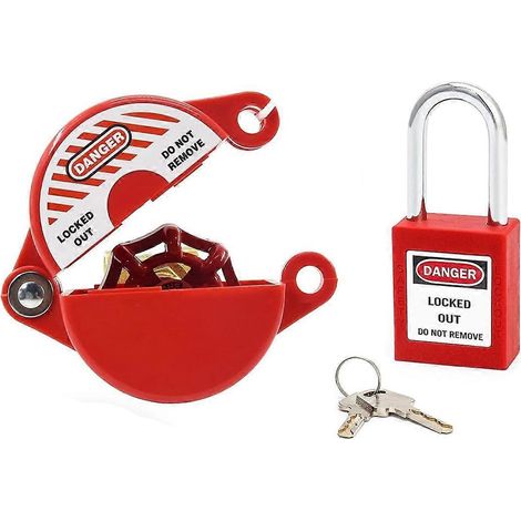 Verrou de robinet extérieur avec cadenas - pour poignées de vanne de 1 à 2-1/2 po de diamètre (1/5)