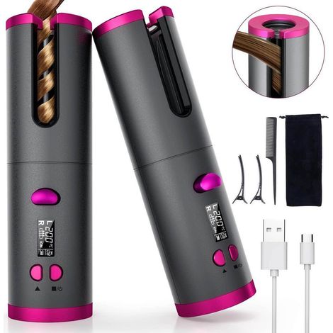Fer à boucler automatique rechargeable - Boucles sans effort (1/5)