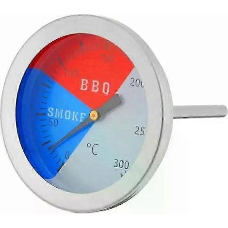 Thermomètre pour barbecue et fumoir en acier inoxydable, jauge de température 50-800 degrés Fahrenheit / 10-400 / 50-350 / 50-500 degrés Celsius, format A3 (1/4)