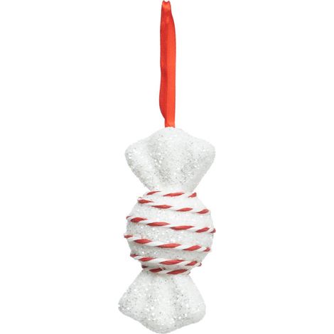 Soggetto per caramelle in polistirolo rotondo da 13 cm rosso bianco - Feeric lights & christmas