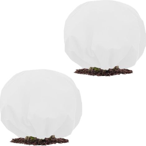 2 Stück Pflanzen Frostabdeckung Vliesstoff 294,6 cm Verdickt Weiß (1/5)