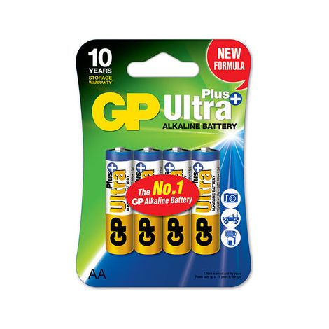 Ultra+ Alkaline-Batterie AA LR6 1,5 V 4 Stück - GP15AUP-U4